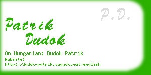 patrik dudok business card